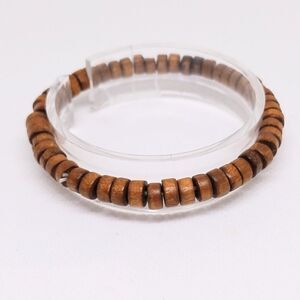Men's bracelet beaded beads brown new e13